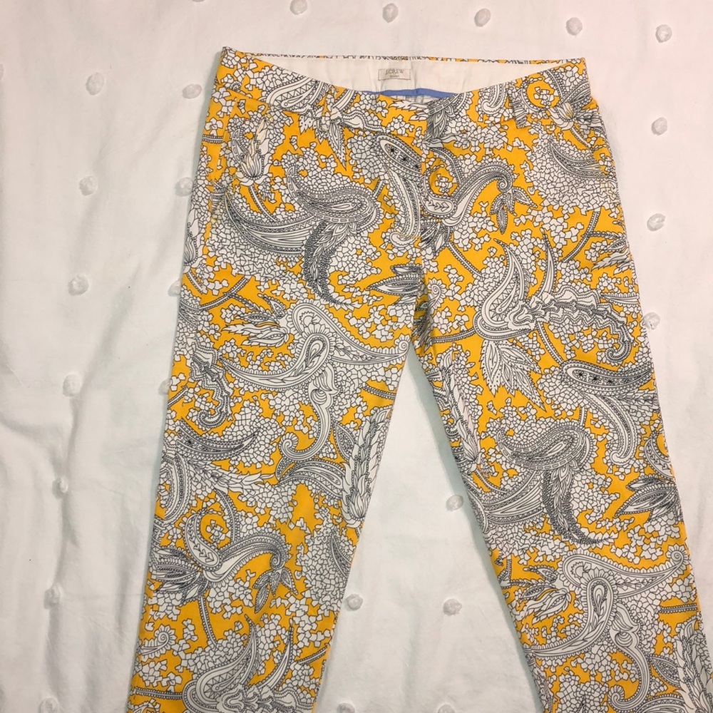 JCrew yellow Patterned Chino